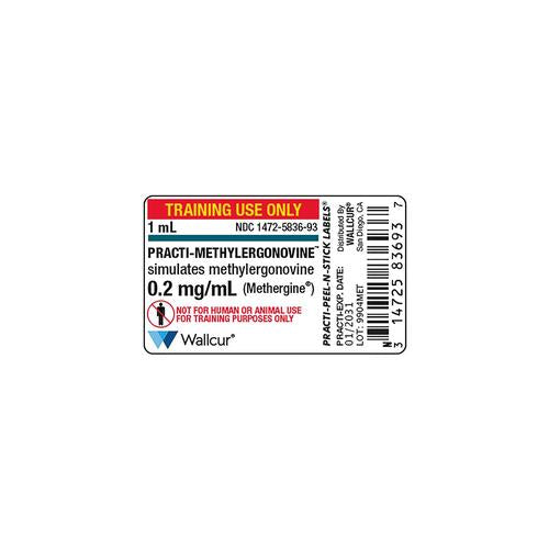 Practi-Methylergonovine 0.2mg/1mL Ampule Label (Pack of 100)