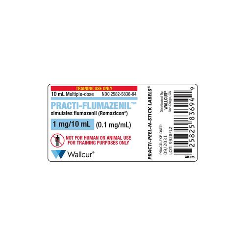 Practi-Flumazenil 1mg/10mL Vial Label (Pack of 100)
