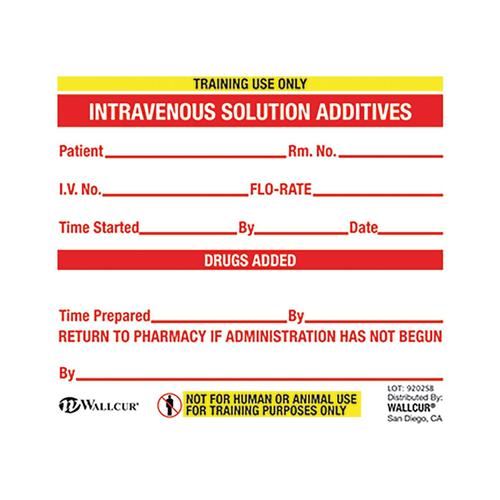 Practi-IV Solution Label (Pack of 102)