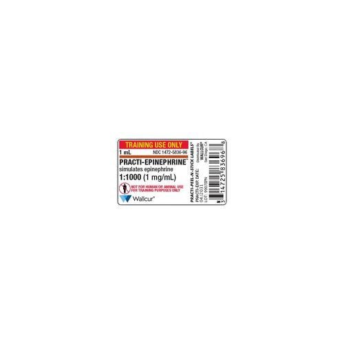 Practi-Epinephrine 1mg/1mL Ampule Label (Pack of 100)
