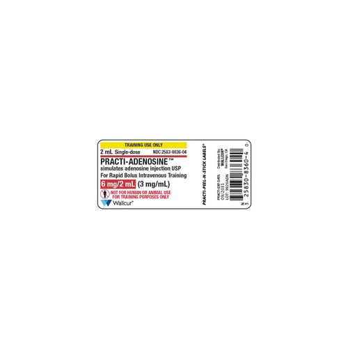 Practi-Adenosine 6mg/2mL Vial Label (Pack of 100)
