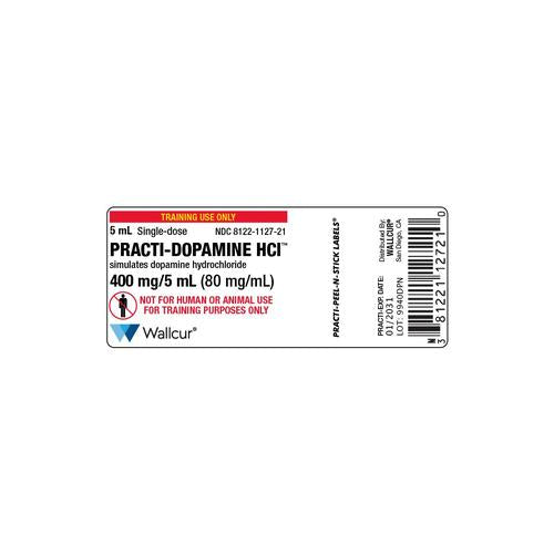 Practi-Dopamine HCl 400mg/5mL Vial Label (Pack of 100)