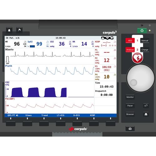 Corpuls 3T Defibrillator skærm licens