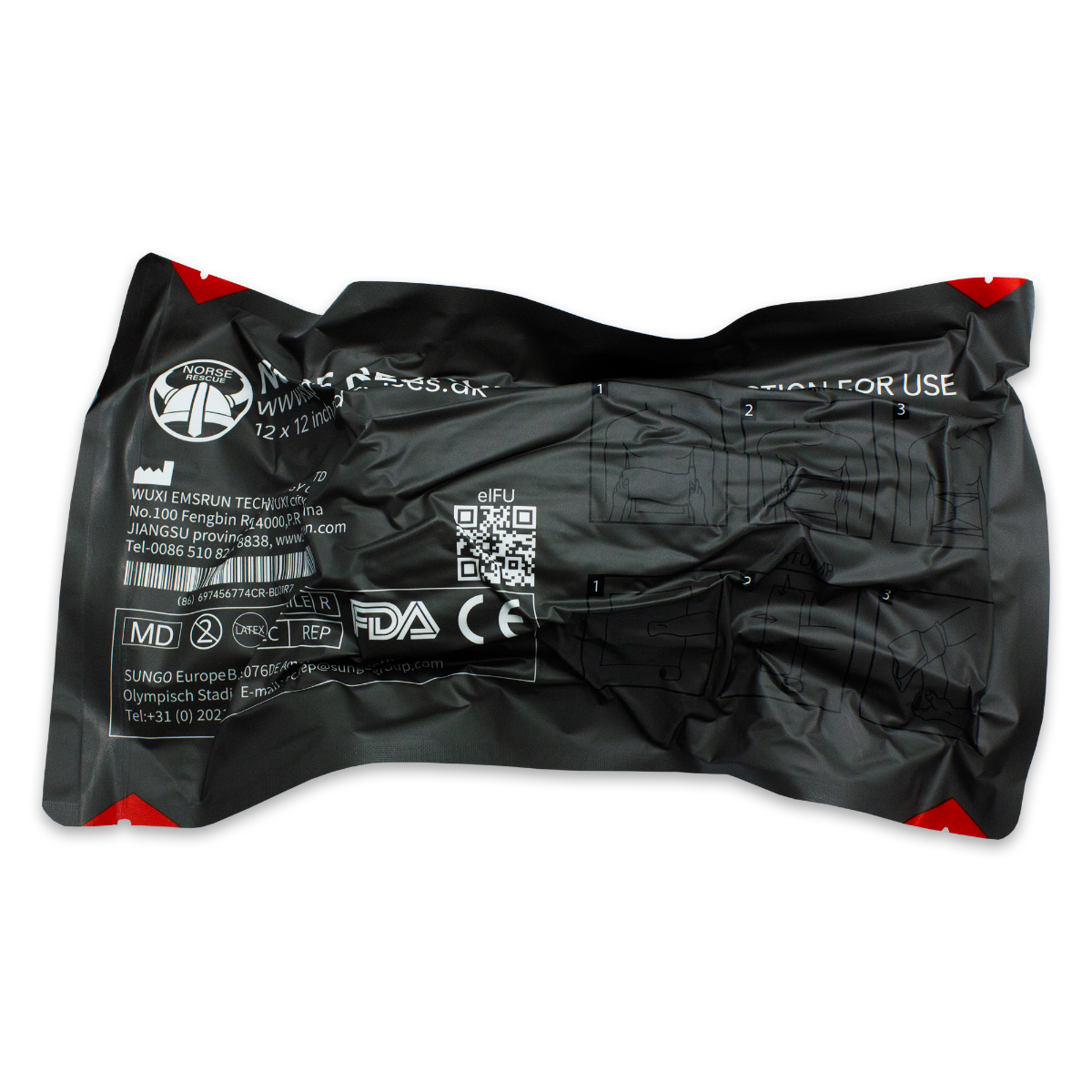 Norse Rescue Traumabandage 20 cm för buk/stump