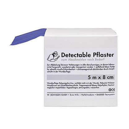 Blå spårbar detekteringslapp 5 mx 8 cm